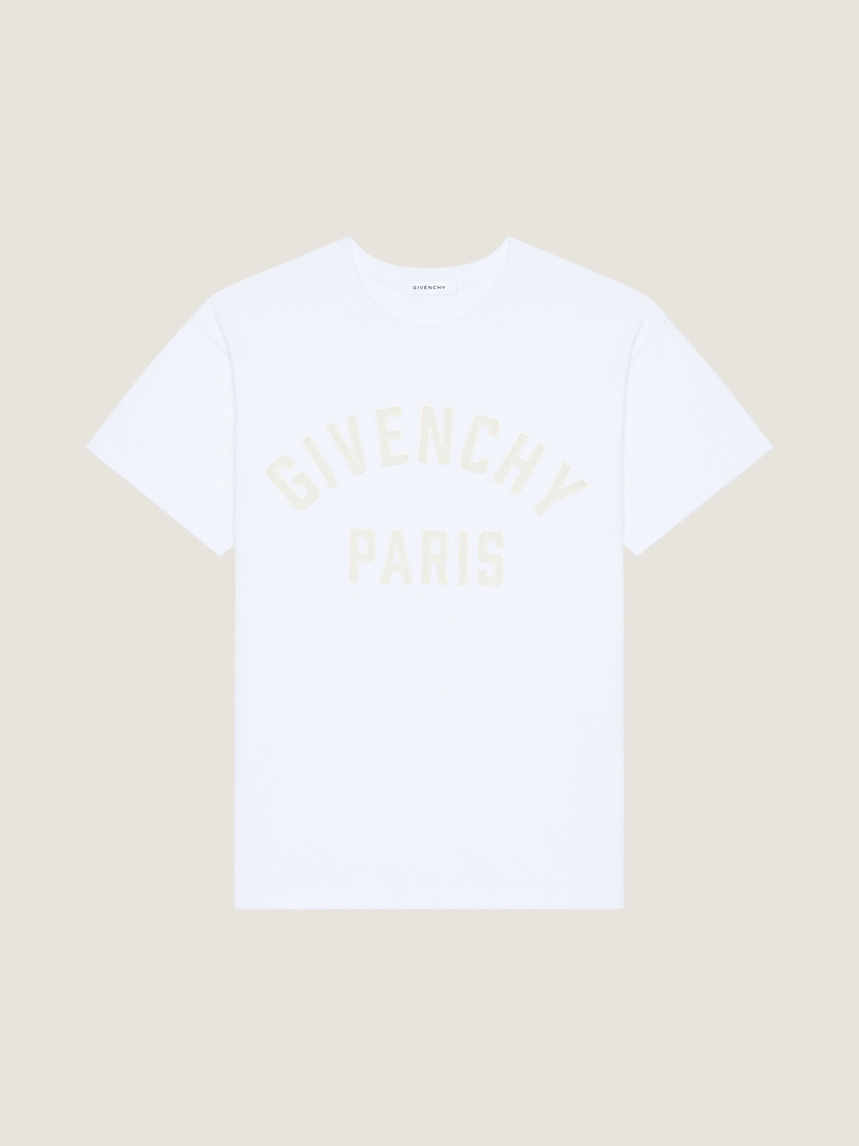 T-shirt en coton brodé GIVENCHY Paris
